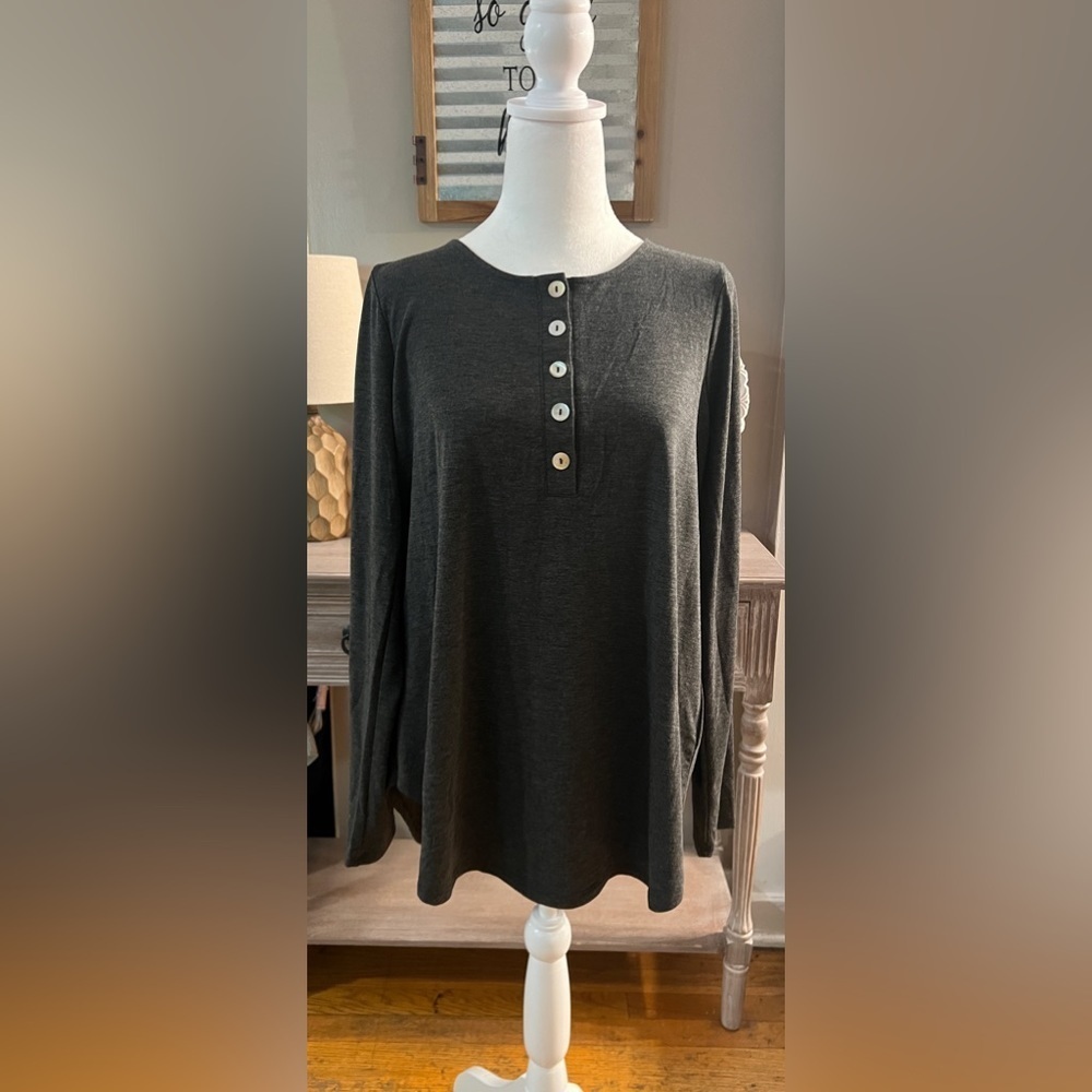 Zenana Button Tunic